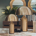 Atollo Table Lamp, Sculptural Metal, Matte or Bright Finish, G9/E14