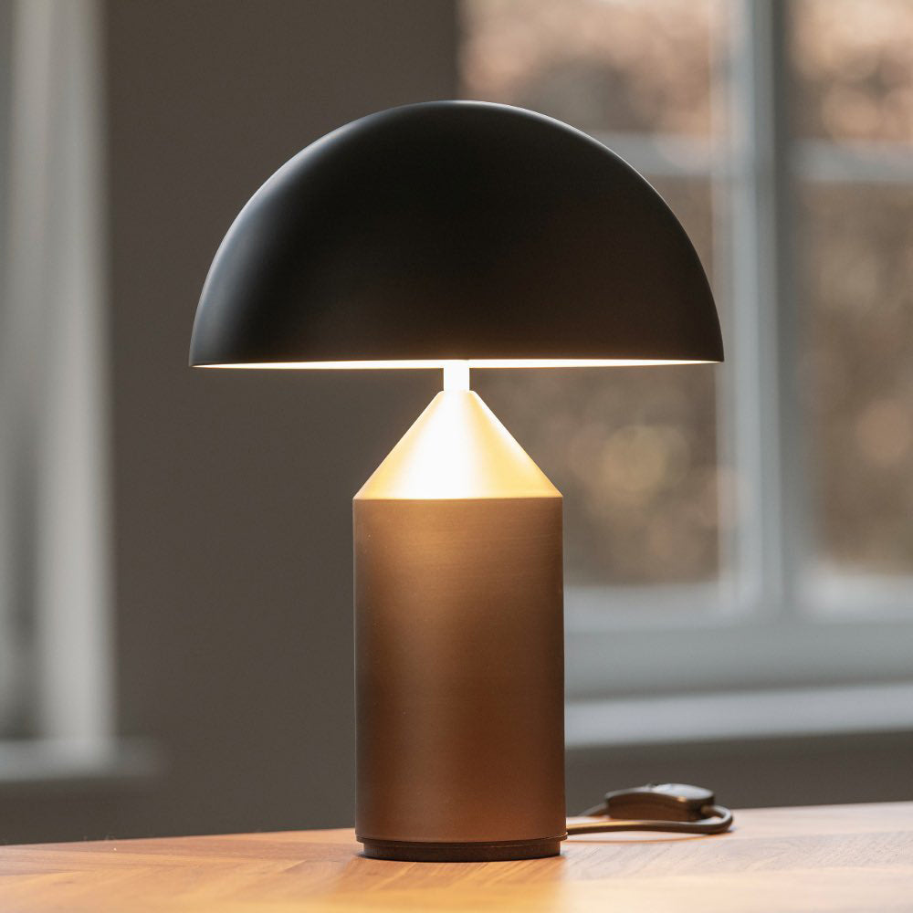 Atollo Table Lamp, Sculptural Metal, Matte or Bright Finish, G9/E14