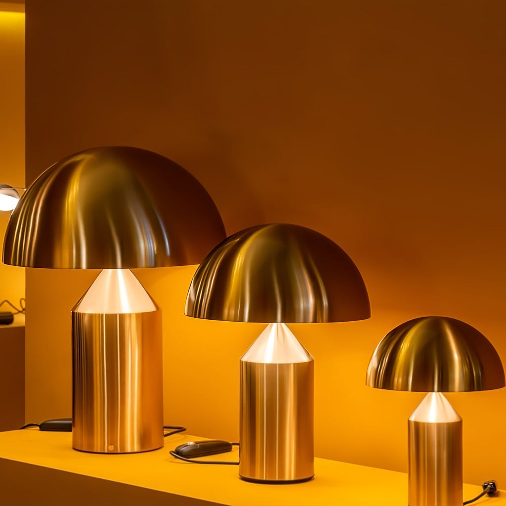 Atollo Table Lamp, Sculptural Metal, Matte or Bright Finish, G9/E14