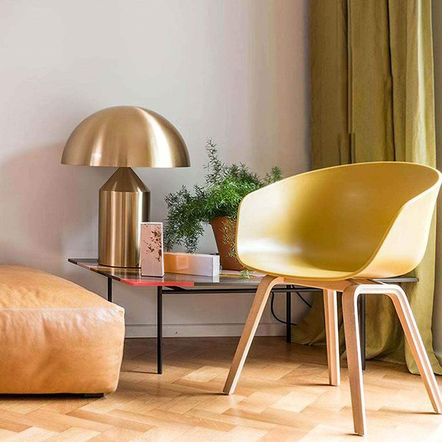 Atollo Table Lamp, Sculptural Metal, Matte or Bright Finish, G9/E14