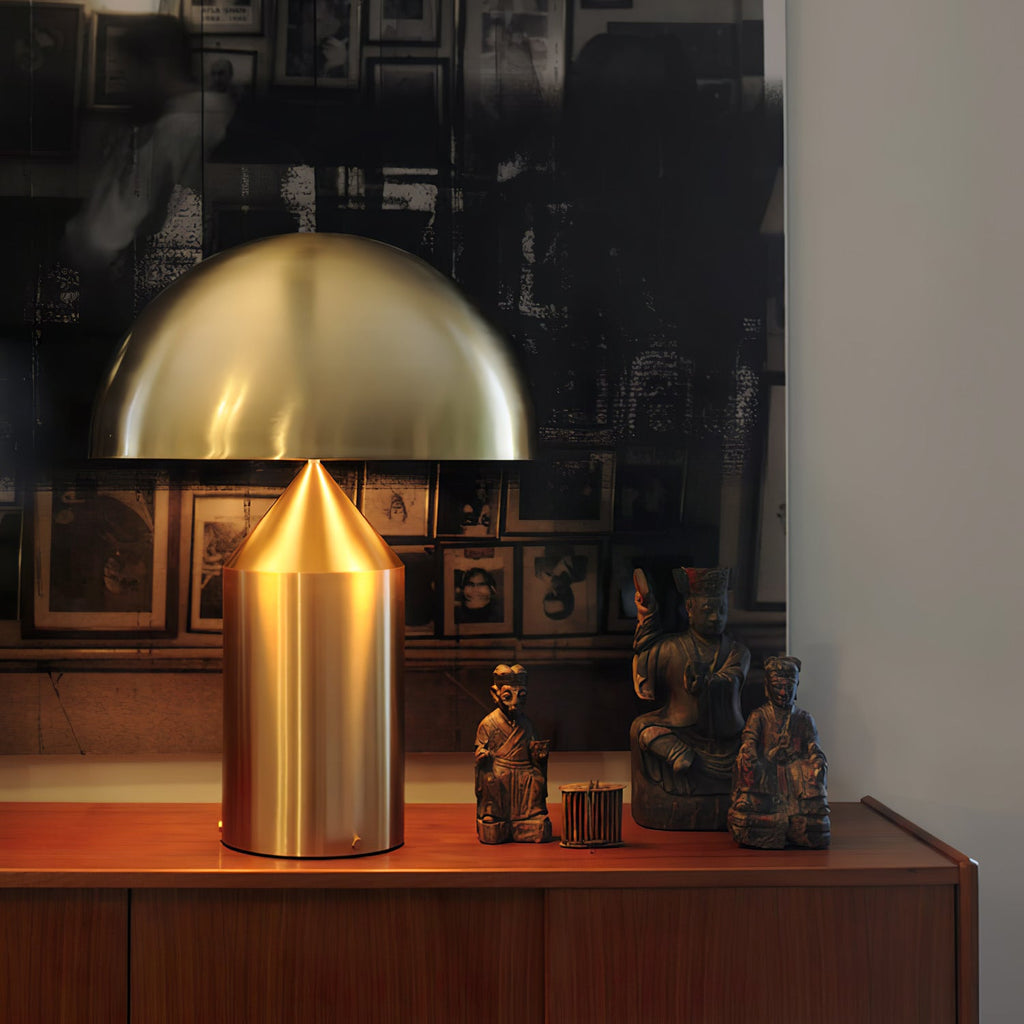 Atollo Table Lamp, Sculptural Metal, Matte or Bright Finish, G9/E14