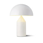 Sculptural metal table lamp in a matte black finish