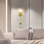 Kristy Alabaster Wall Sconce, Brass Frame, Two Heights, E14