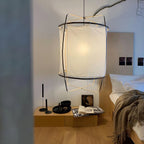 Ay pendellampe, naturlig bambus, lampeskærm i linnedstof, E27