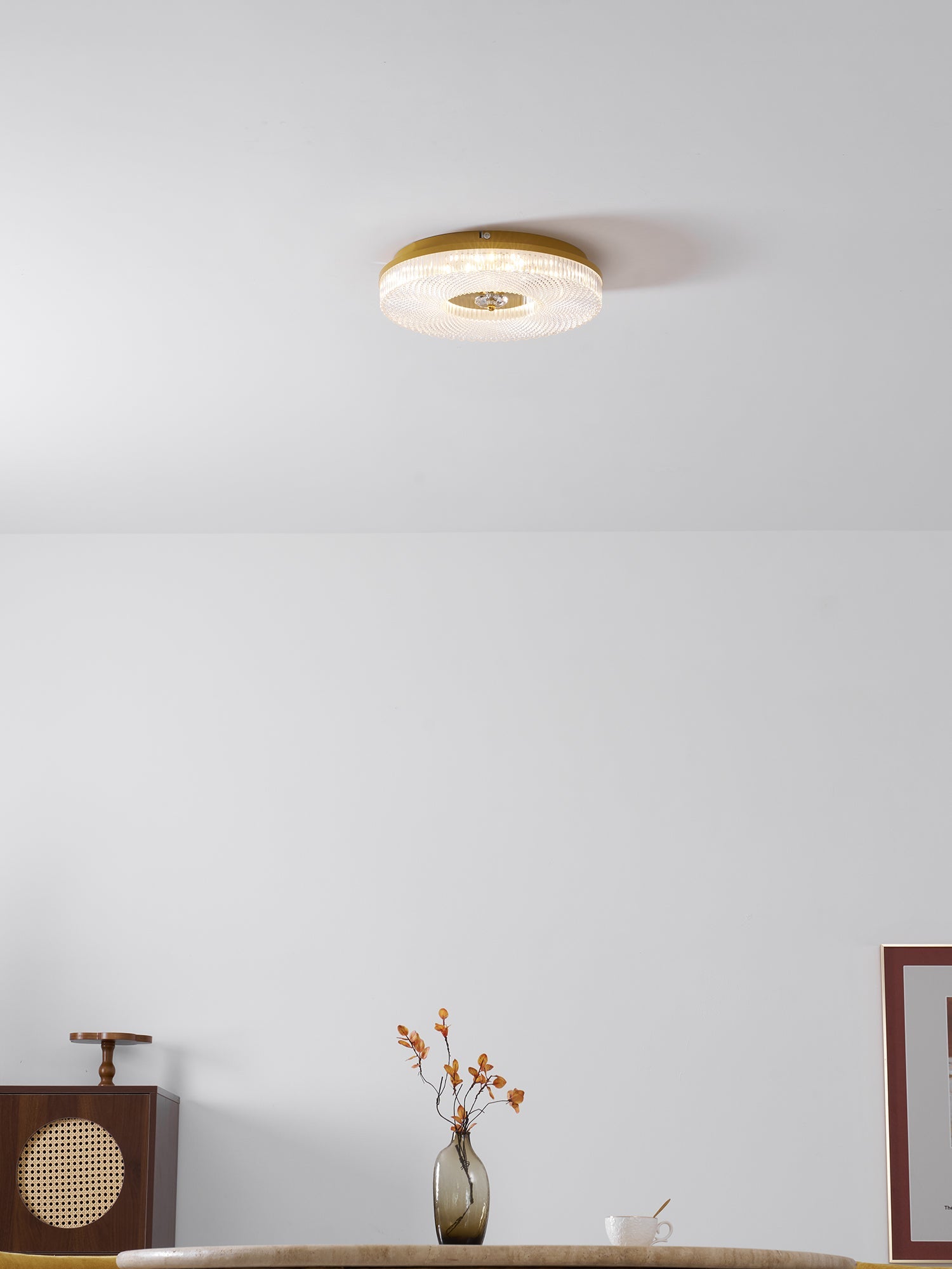 Luz de Teto Embutida Ayla, LED Integrado, Acrílico Branco, Regulável