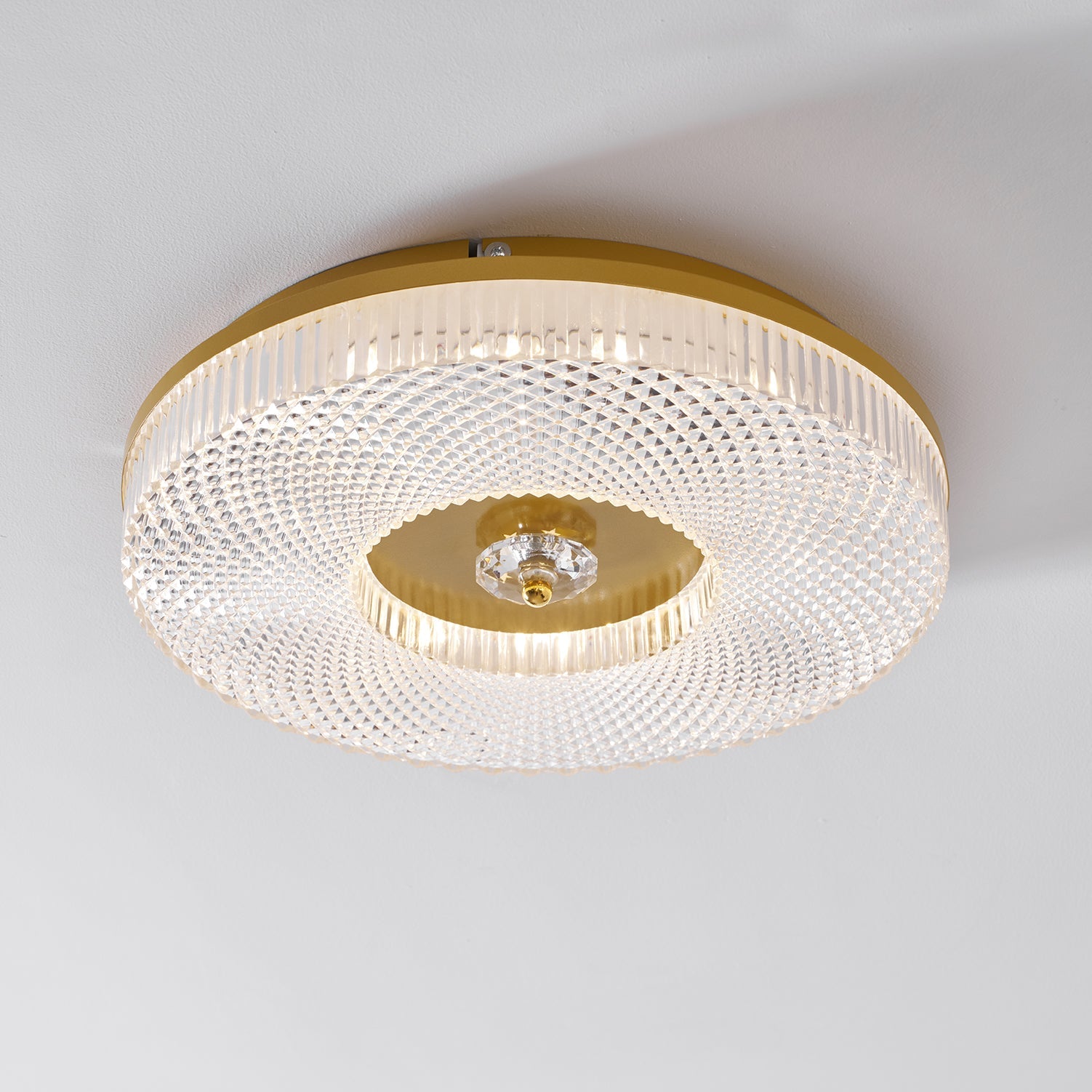 Luz de Teto Embutida Ayla, LED Integrado, Acrílico Branco, Regulável