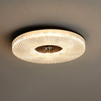 Round flush mount LED ceiling light casting even bright light