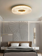 Flush mount LED ceiling light with metal body and diffuser