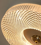 Round flush mount ceiling light with even bright glow
