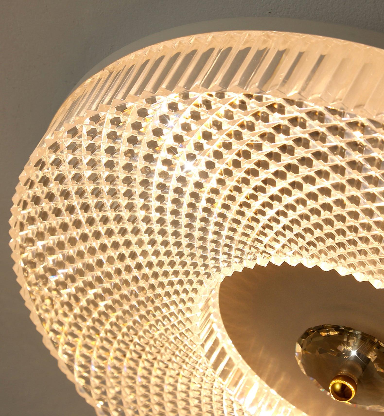 Round flush mount ceiling light with even bright glow