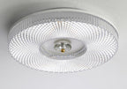 Flush mount ceiling light with white acrylic diffuser detail