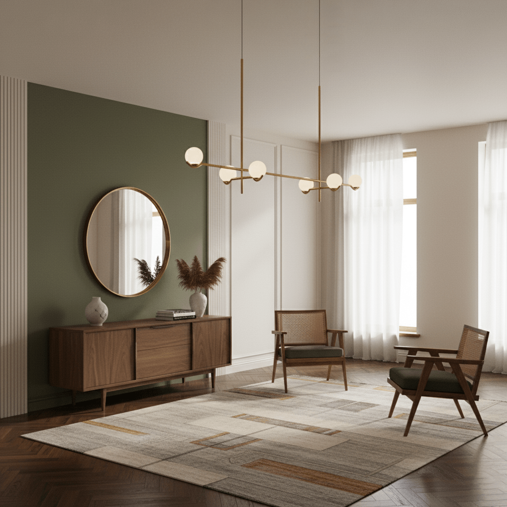 Black finish Baer pendant light with multiple white shades