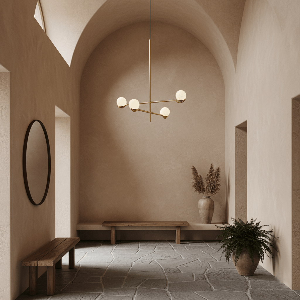 Black Baer pendant light detail showing slim metal rods