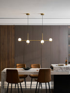 Baer pendellampe, hvide glasskærme, G9 LED, sort eller guld