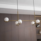 Baer pendellampe, hvide glasskærme, G9 LED, sort eller guld