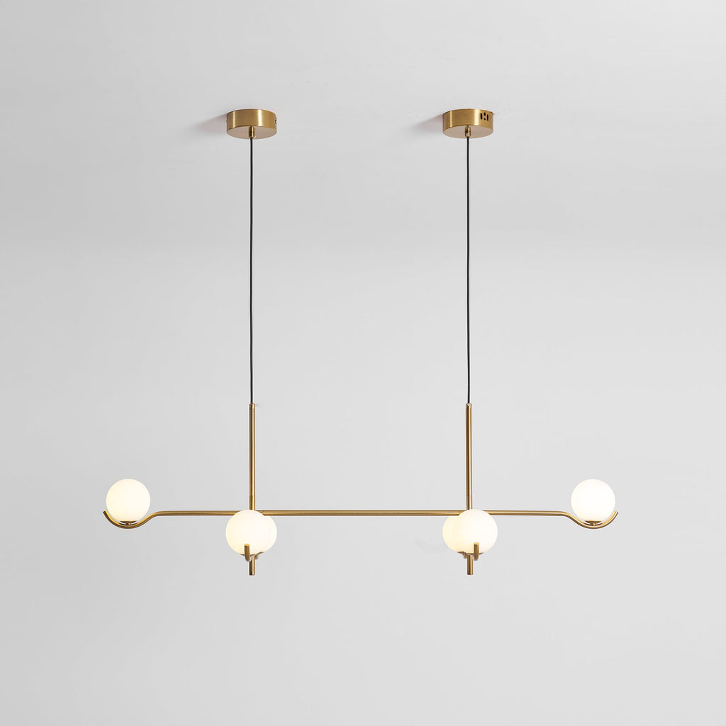 Baer pendellampe, hvide glasskærme, G9 LED, sort eller guld