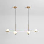 Baer pendellampe, hvide glasskærme, G9 LED, sort eller guld