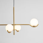 Baer pendellampe, hvide glasskærme, G9 LED, sort eller guld