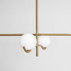Baer pendellampe, hvide glasskærme, G9 LED, sort eller guld