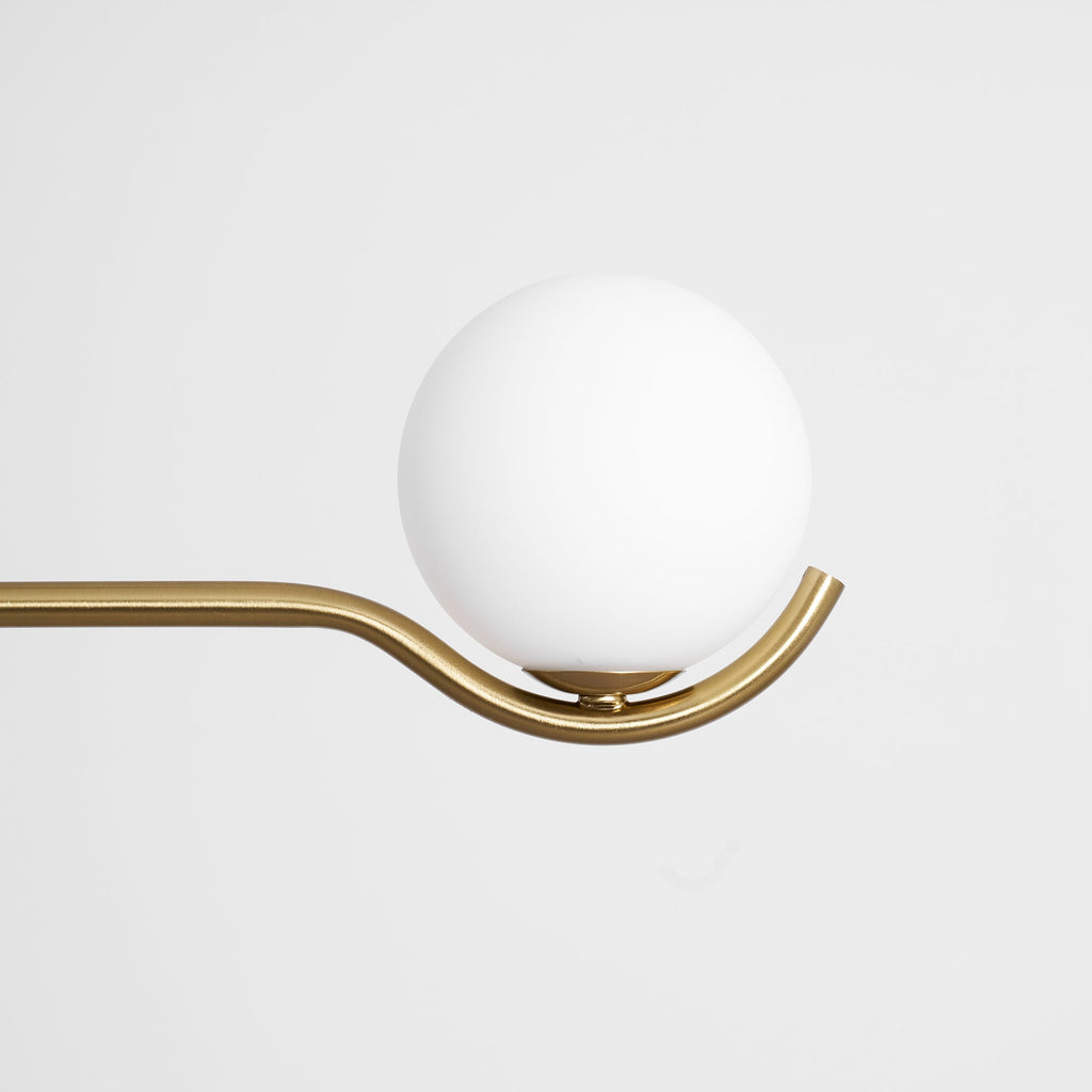 Baer pendellampe, hvide glasskærme, G9 LED, sort eller guld
