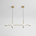 Baer pendellampe, hvide glasskærme, G9 LED, sort eller guld