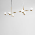 Baer pendellampe, hvide glasskærme, G9 LED, sort eller guld