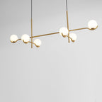 Baer pendellampe, hvide glasskærme, G9 LED, sort eller guld