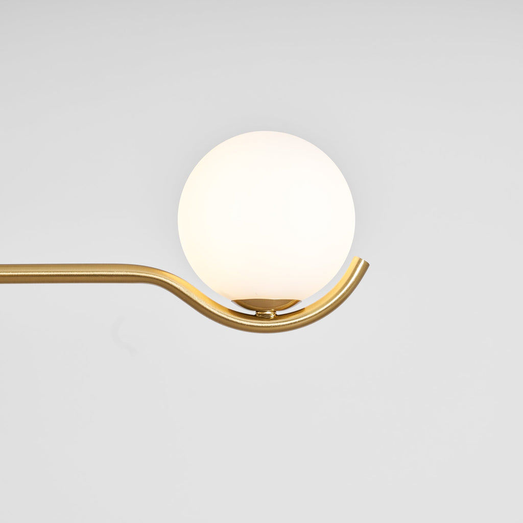 Baer pendellampe, hvide glasskærme, G9 LED, sort eller guld