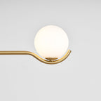 Baer pendellampe, hvide glasskærme, G9 LED, sort eller guld