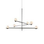 Baer pendellampe, hvide glasskærme, G9 LED, sort eller guld