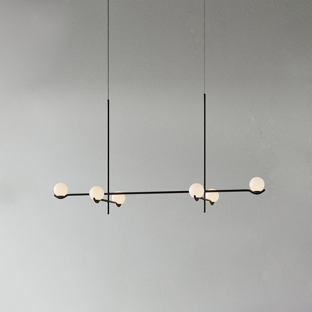 Baer pendellampe, hvide glasskærme, G9 LED, sort eller guld
