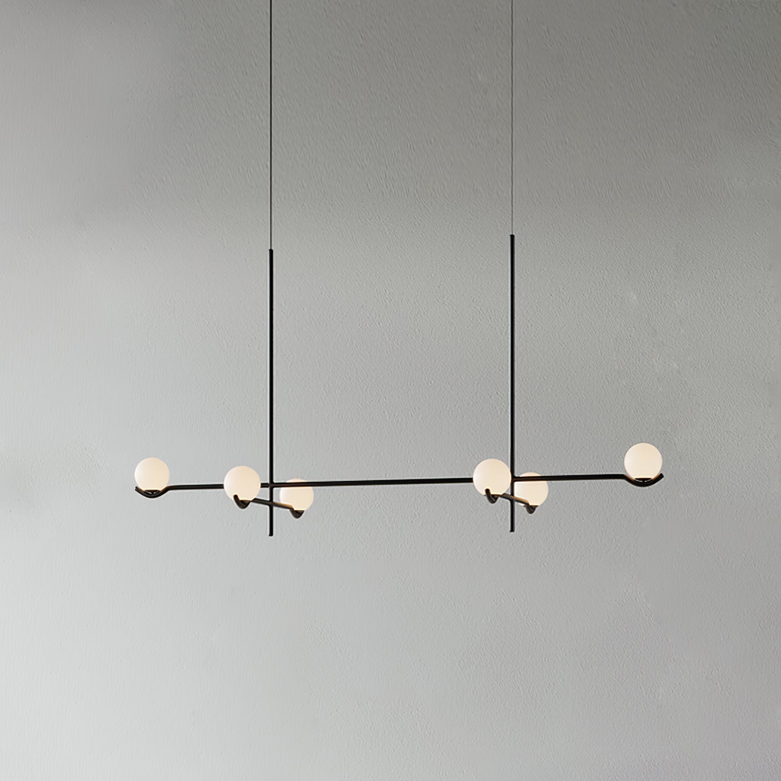 Baer pendellampe, hvide glasskærme, G9 LED, sort eller guld