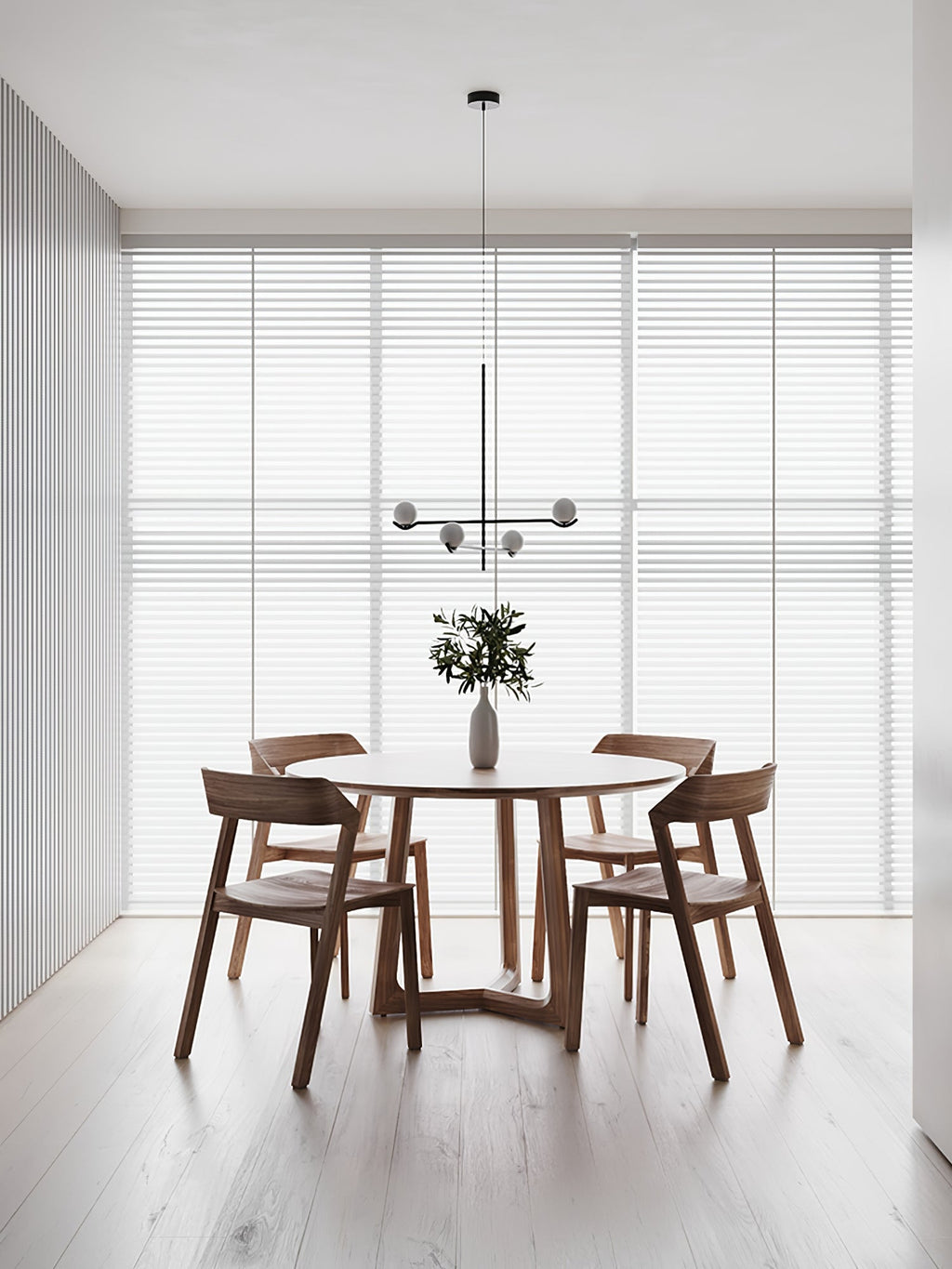 Baer pendellampe, hvide glasskærme, G9 LED, sort eller guld