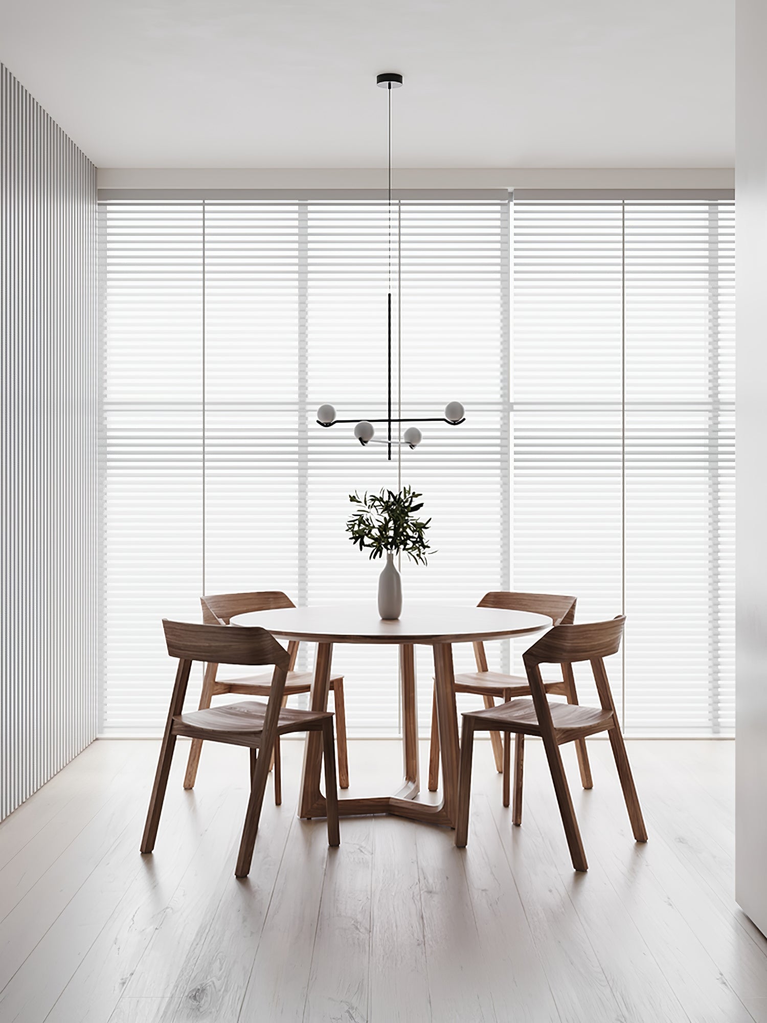 Baer pendellampe, hvide glasskærme, G9 LED, sort eller guld
