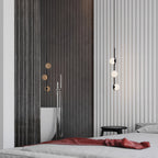 Baer pendellampe, hvide glasskærme, G9 LED, sort eller guld