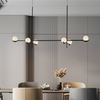 Baer pendellampe, hvide glasskærme, G9 LED, sort eller guld