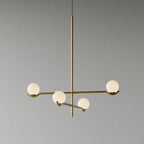 Baer pendellampe, hvide glasskærme, G9 LED, sort eller guld