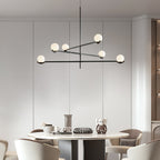 Baer pendellampe, hvide glasskærme, G9 LED, sort eller guld