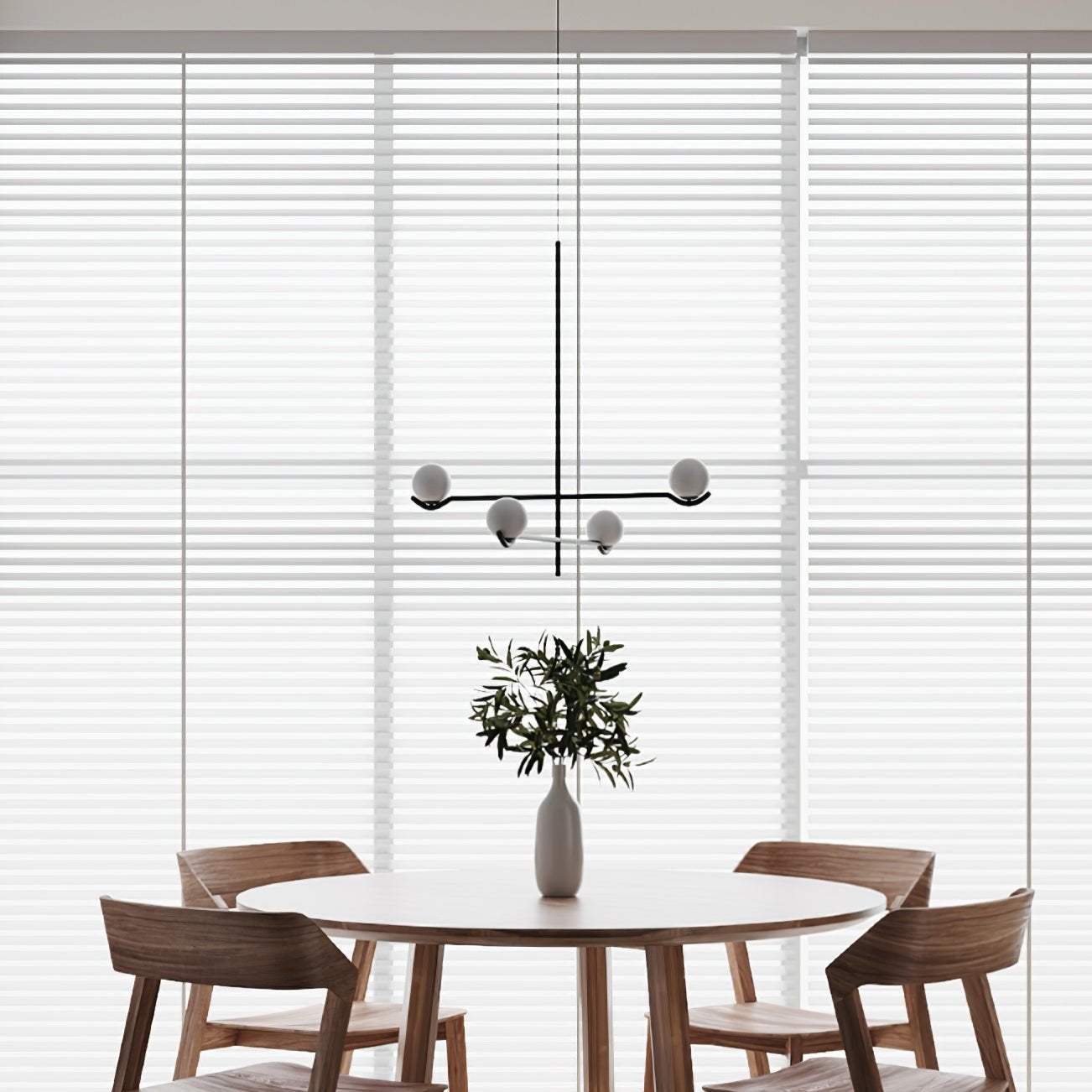 Baer pendellampe, hvide glasskærme, G9 LED, sort eller guld