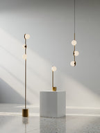 Baer pendellampe, hvide glasskærme, G9 LED, sort eller guld