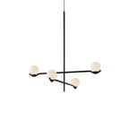 Baer pendellampe, hvide glasskærme, G9 LED, sort eller guld