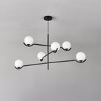 Baer pendellampe, hvide glasskærme, G9 LED, sort eller guld