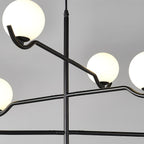 Baer pendellampe, hvide glasskærme, G9 LED, sort eller guld