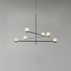 Baer pendellampe, hvide glasskærme, G9 LED, sort eller guld