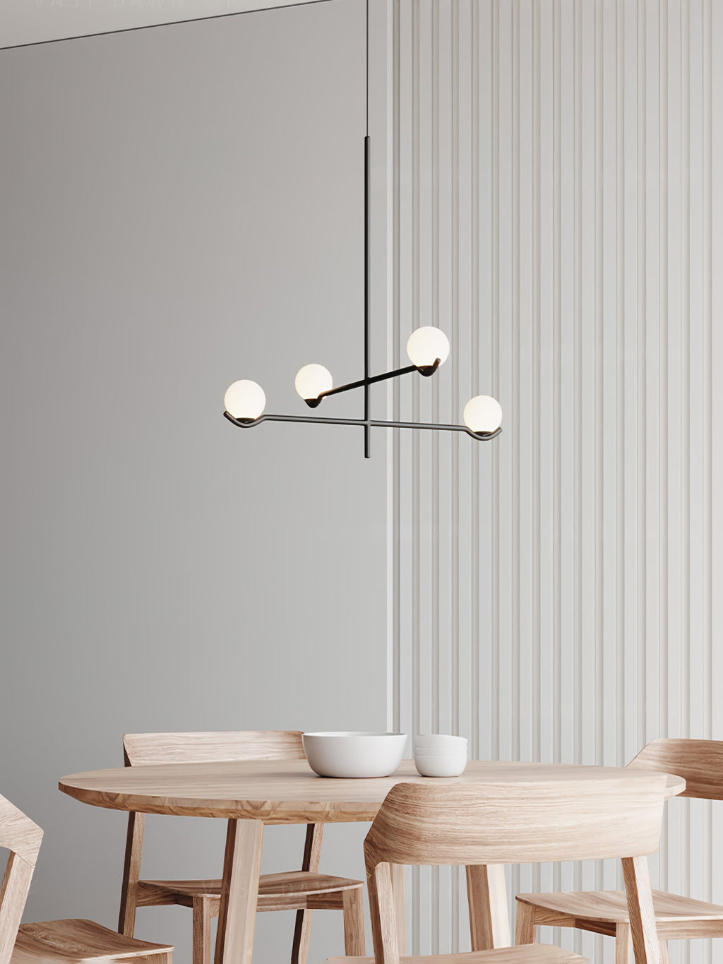 Baer pendellampe, hvide glasskærme, G9 LED, sort eller guld