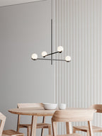 Baer pendellampe, hvide glasskærme, G9 LED, sort eller guld