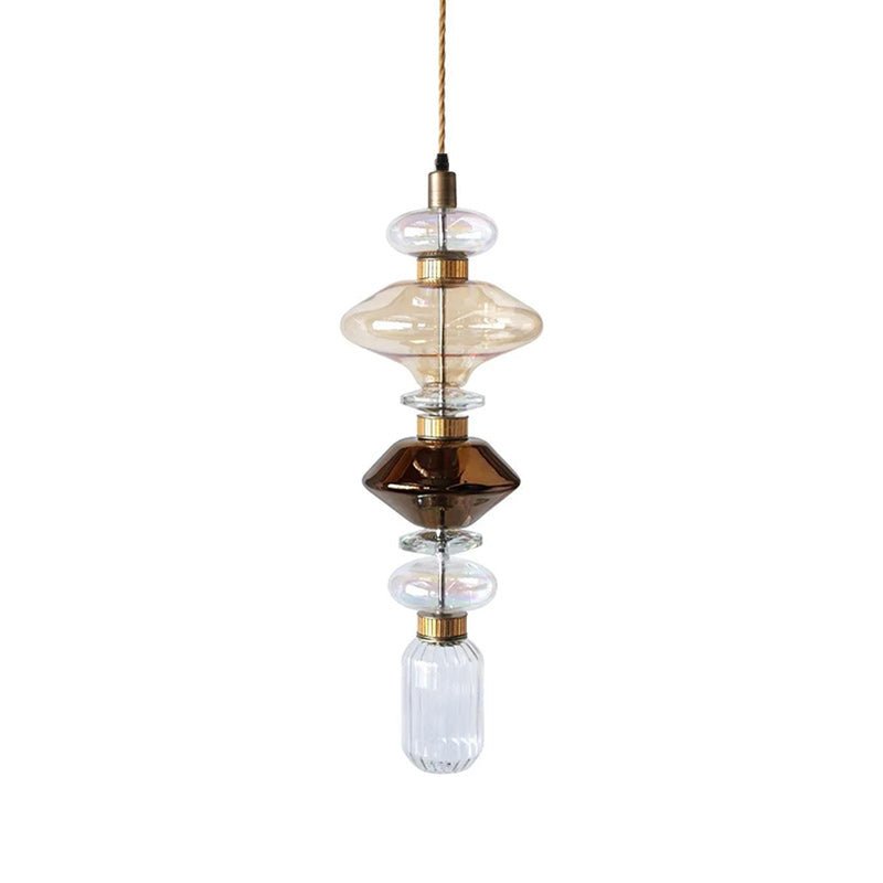 Handcrafted glass globe pendant light with warm glow