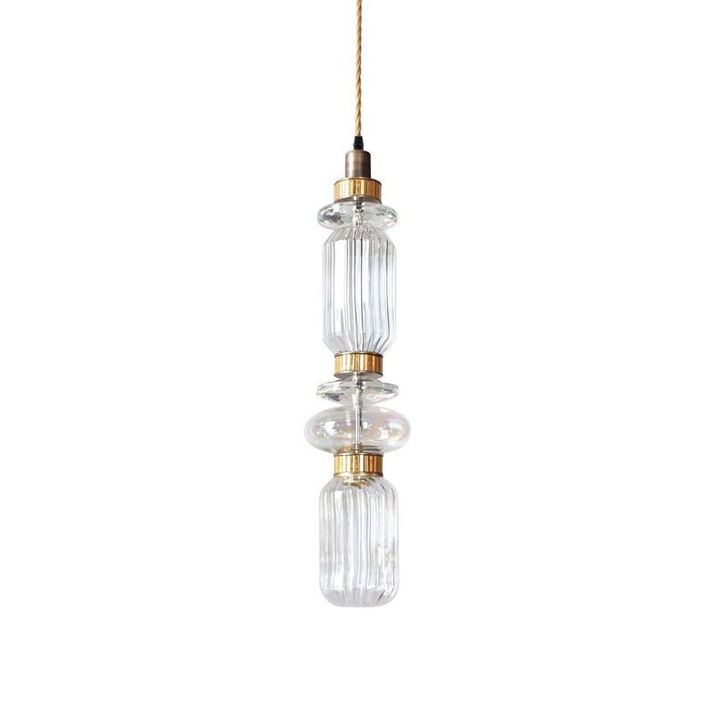 Handcrafted glass pendant light with soft translucent glow