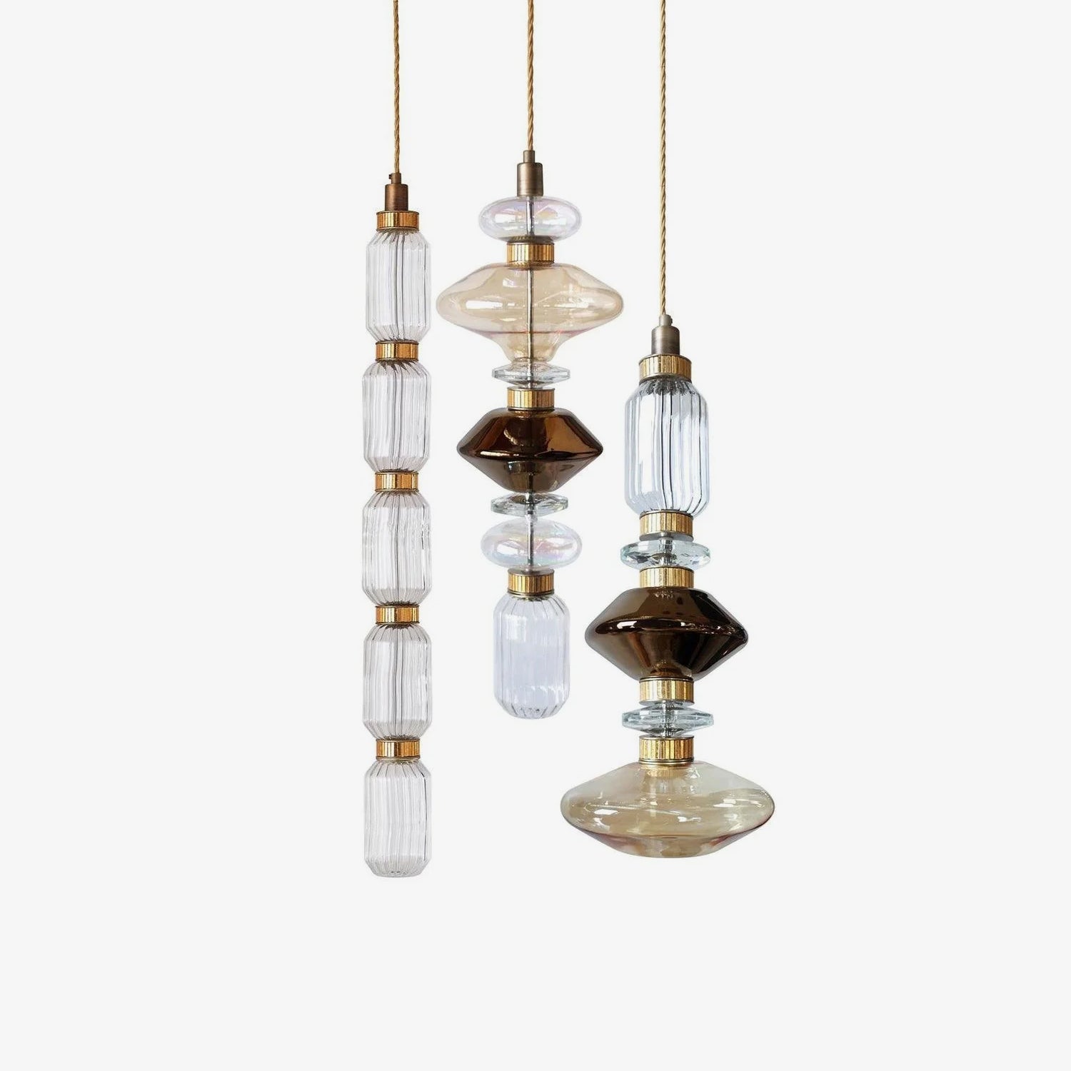 Handcrafted glass pendant light in a contemporary space