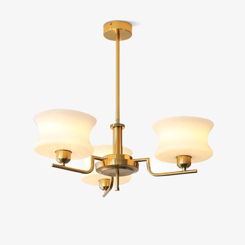 Belue lysekrone, vintage glasglobus, guld eller krom, E26/E27